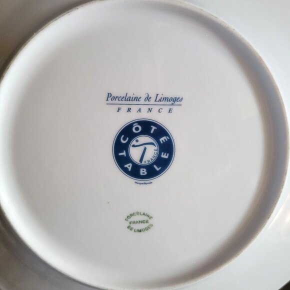 Vtg Porcelaine de Limoges Cote Table French Vineyard Plate Château La Gaffelière - Picture 6 of 6